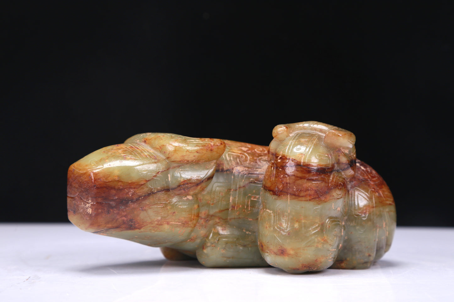 An Excellent Yellow Jade Buffalo