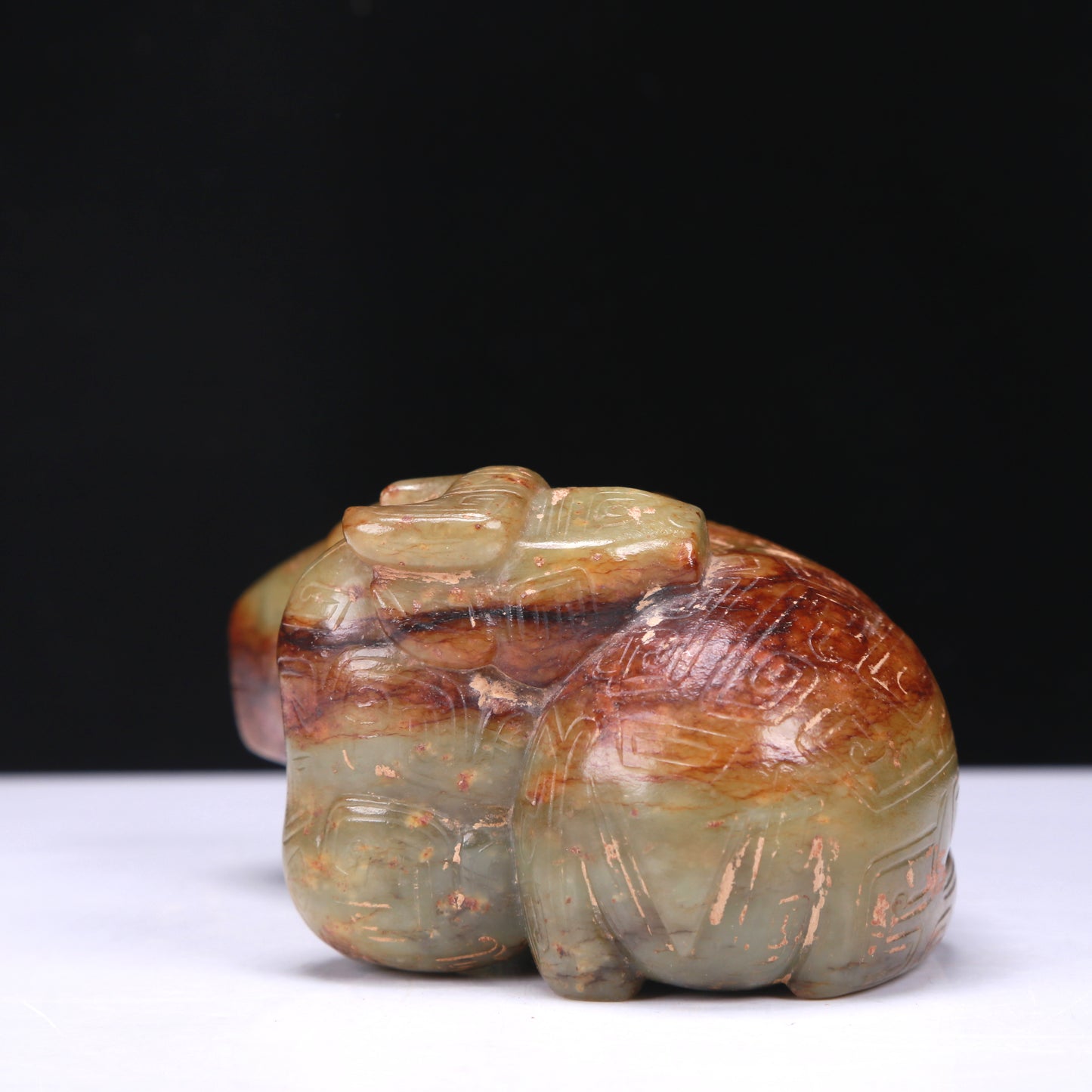 An Excellent Yellow Jade Buffalo