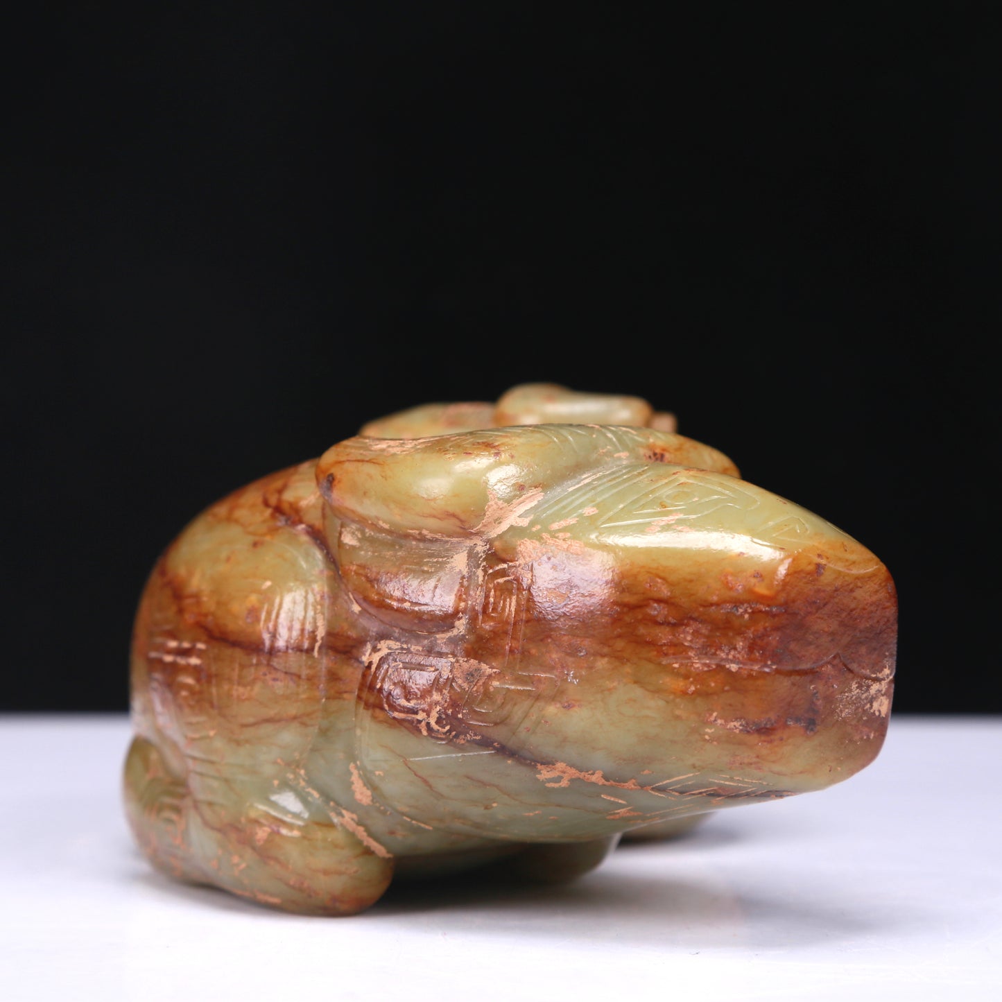 An Excellent Yellow Jade Buffalo