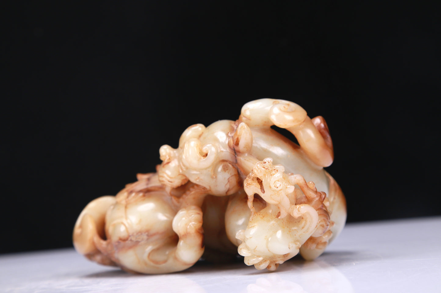 An Excellent White Jade Auspicious Beast