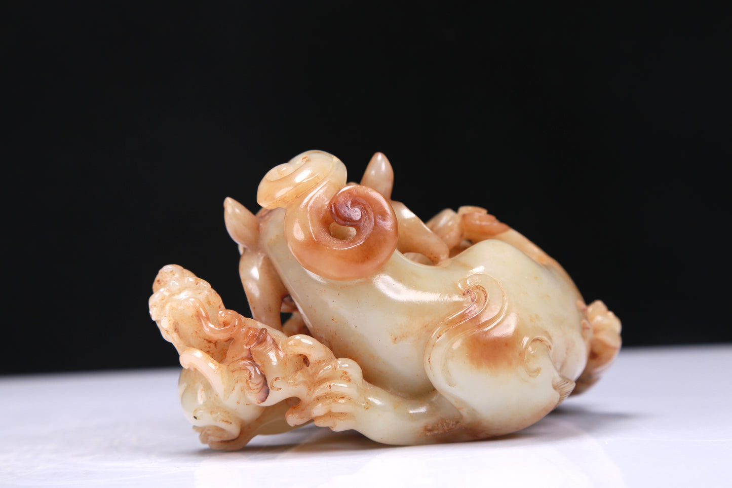 An Excellent White Jade Auspicious Beast