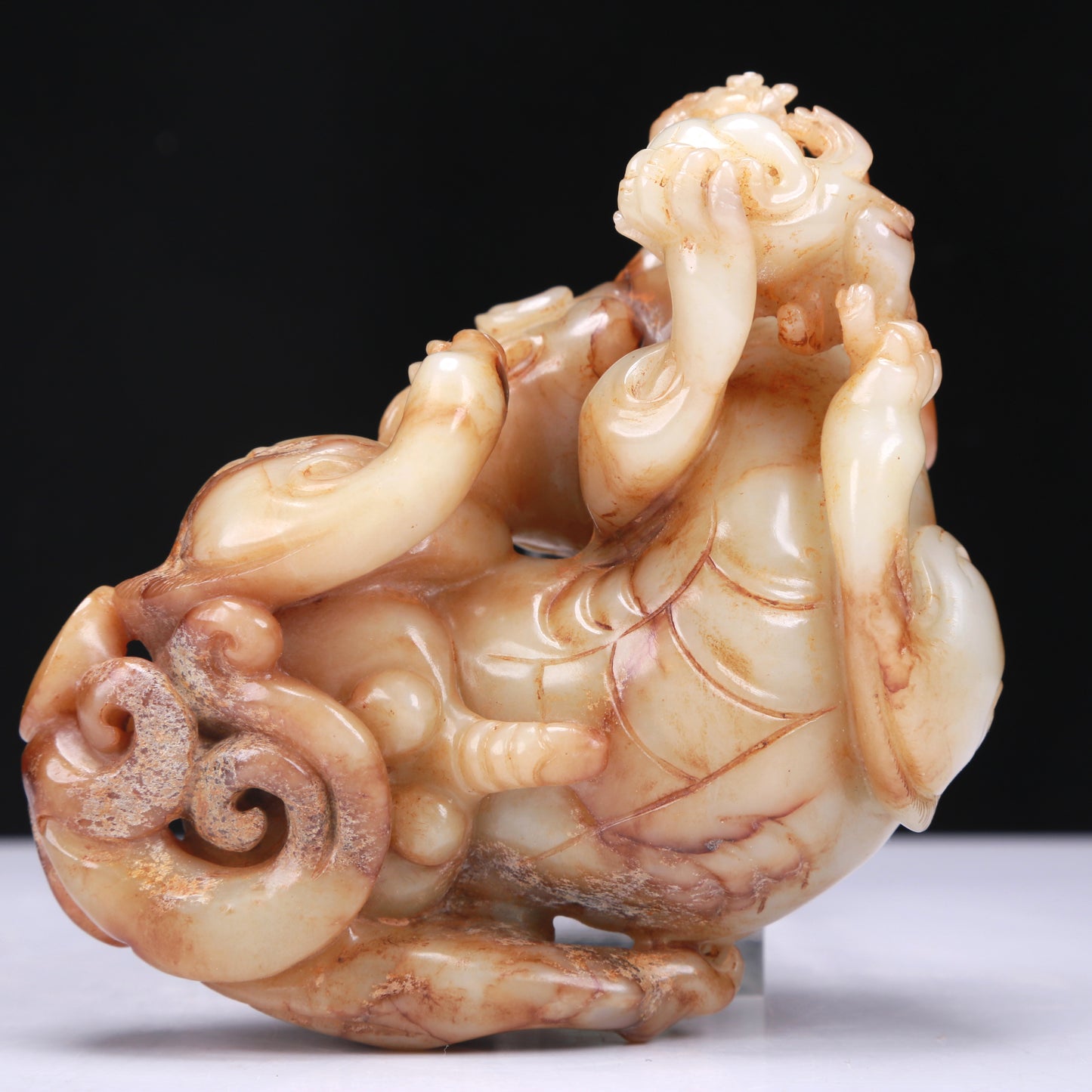 An Excellent White Jade Auspicious Beast