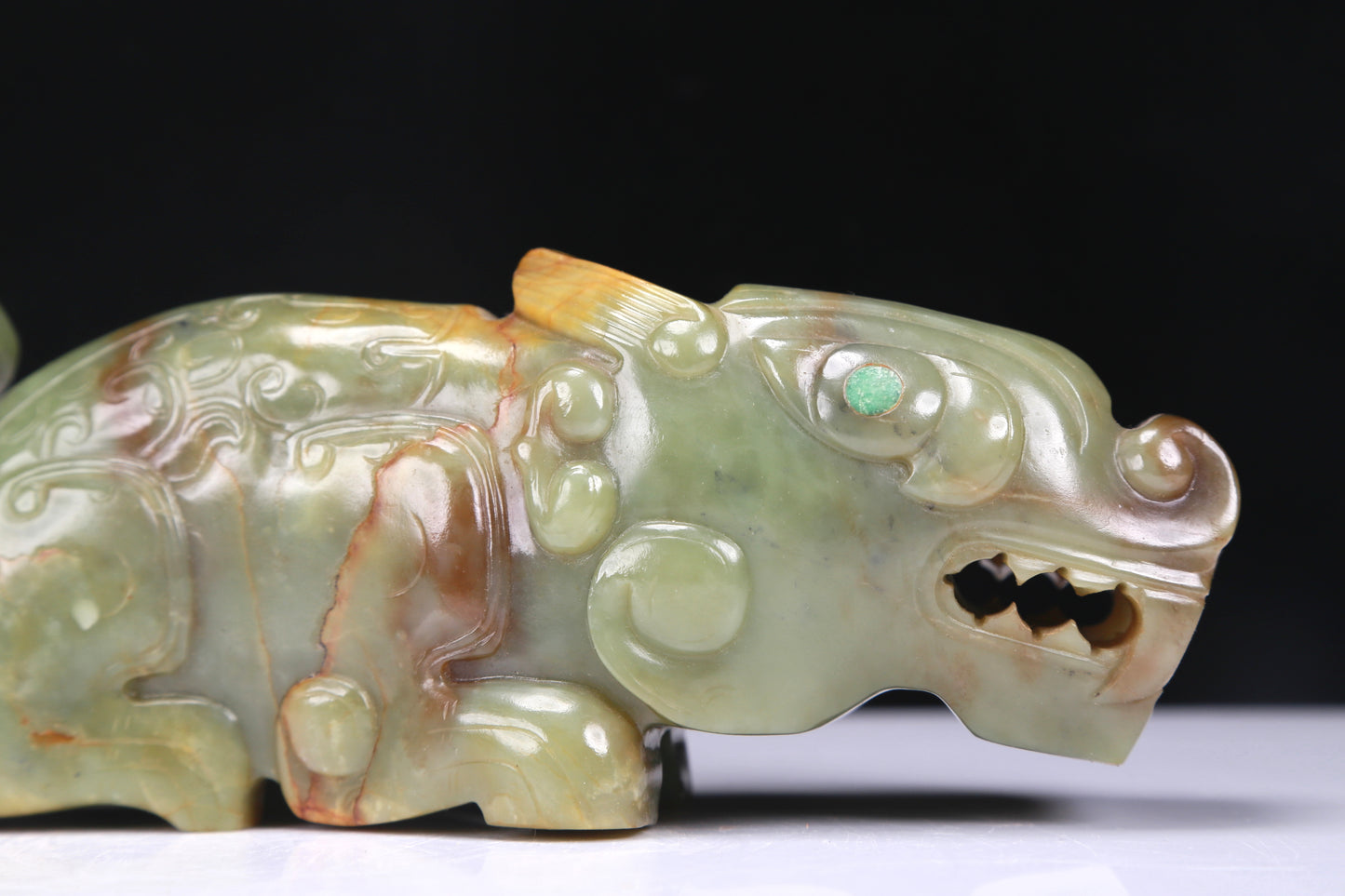 An Excellent Yellow Jade Auspicious Beast