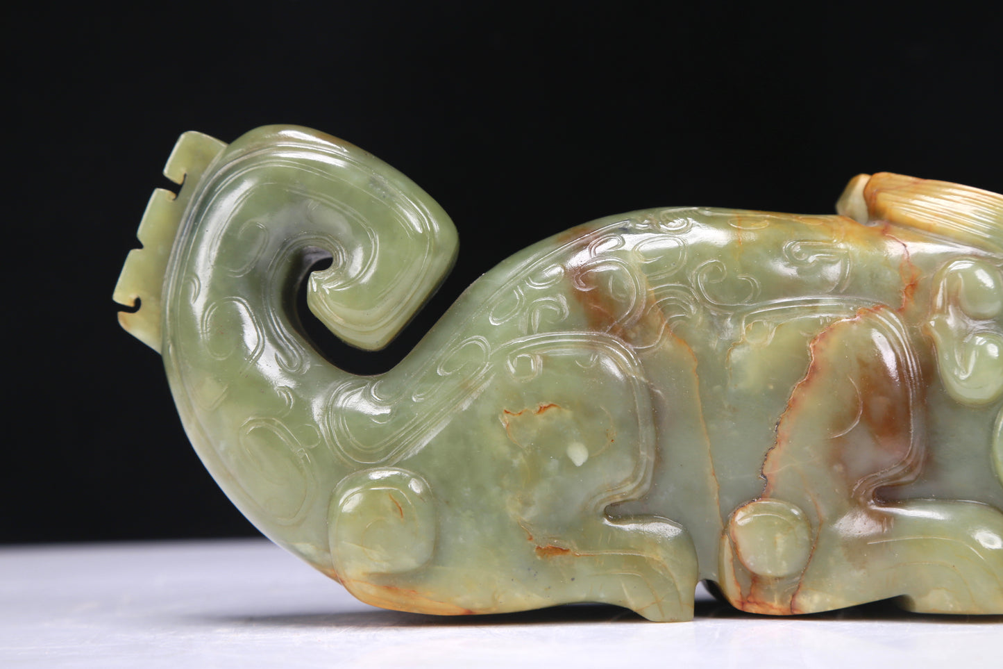 An Excellent Yellow Jade Auspicious Beast