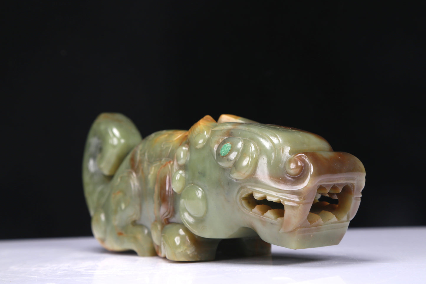 An Excellent Yellow Jade Auspicious Beast