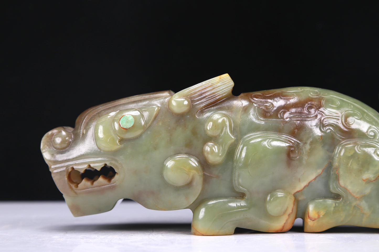 An Excellent Yellow Jade Auspicious Beast