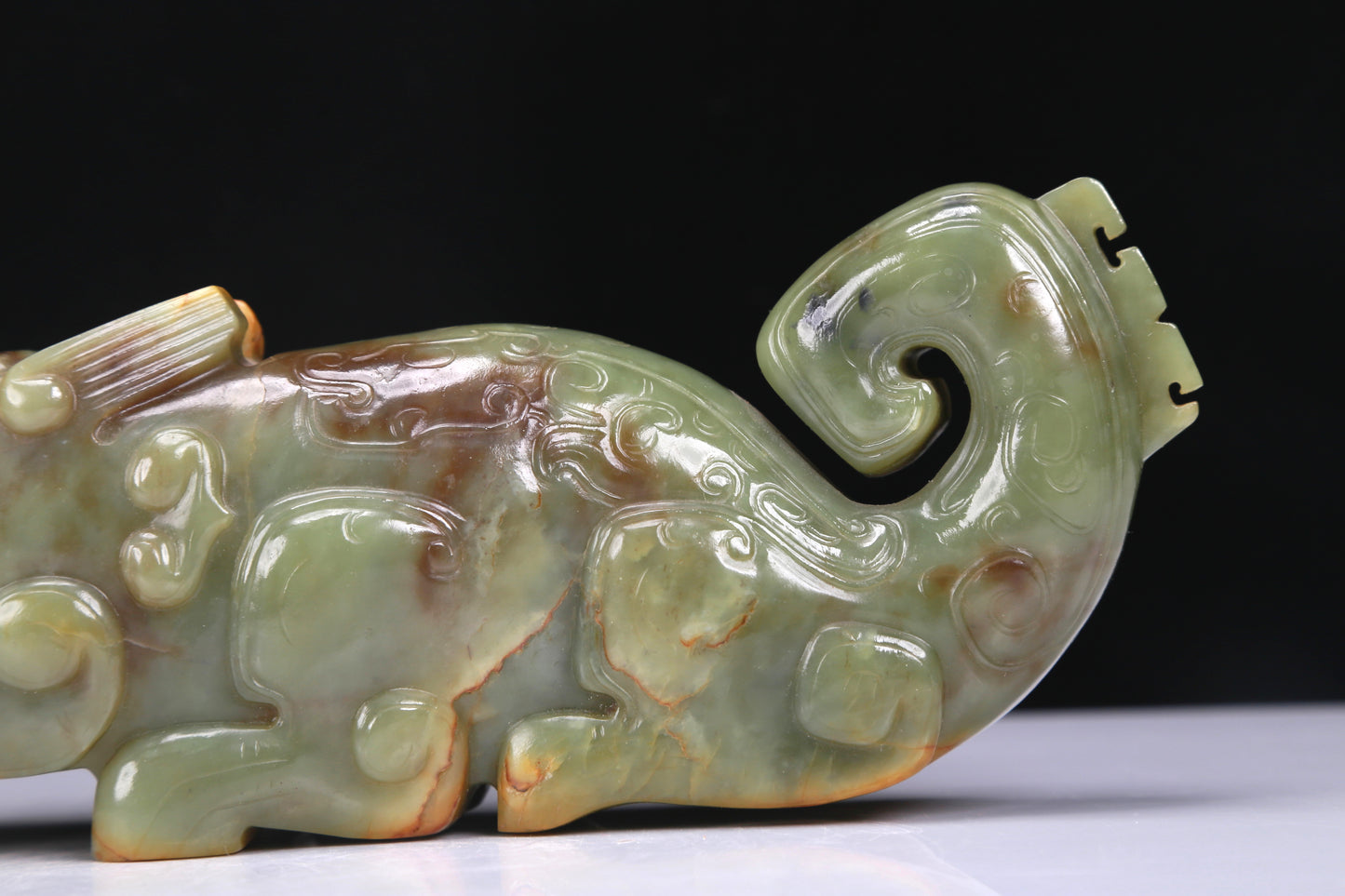 An Excellent Yellow Jade Auspicious Beast