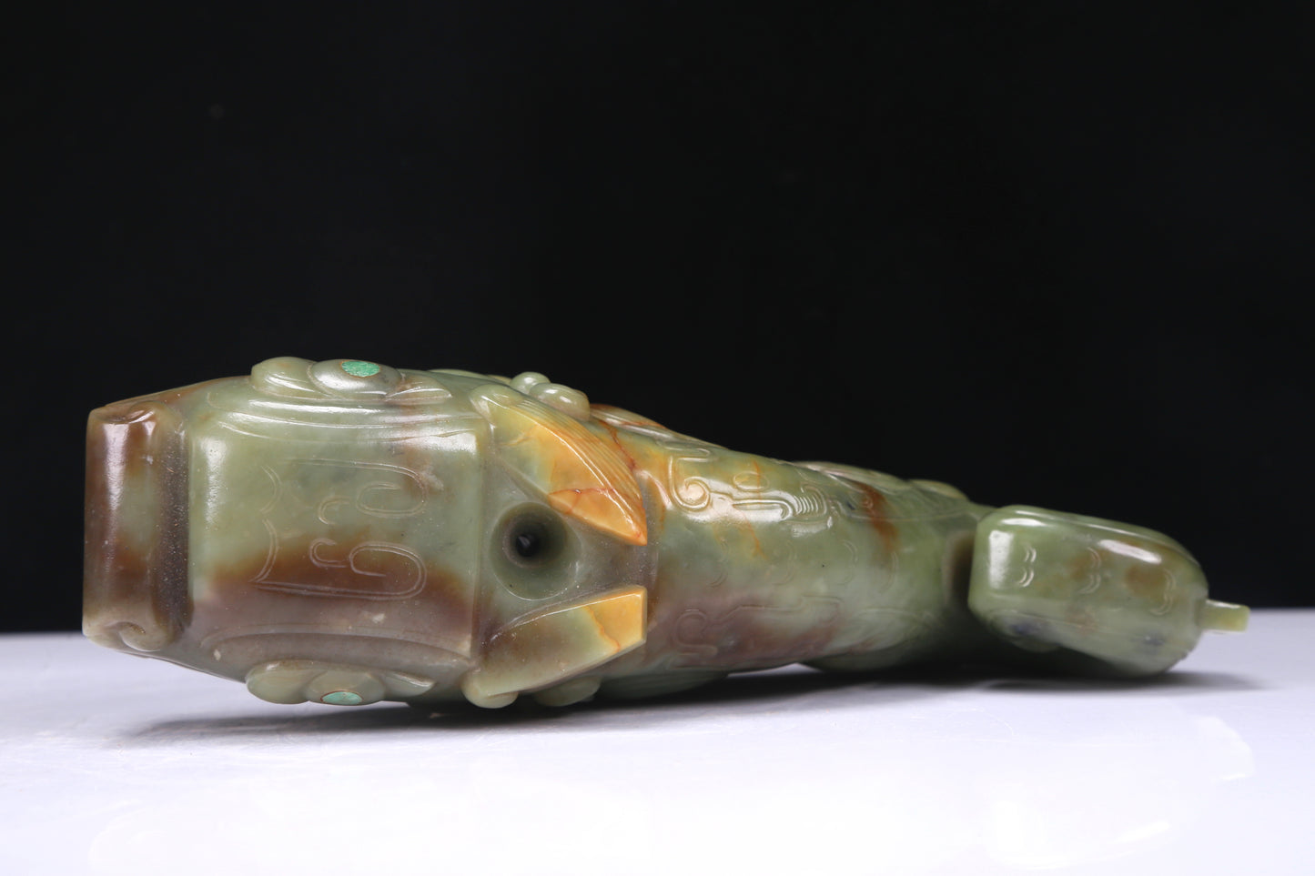 An Excellent Yellow Jade Auspicious Beast