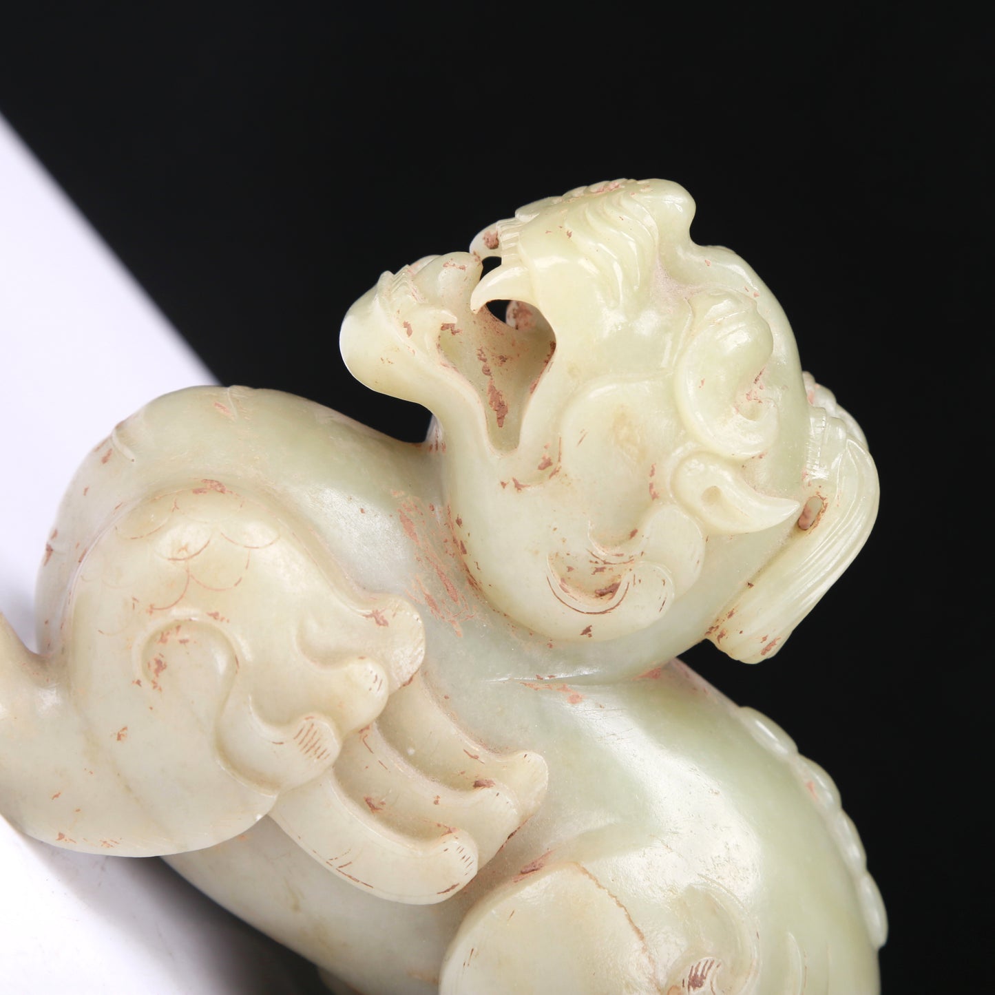 An Excellent White Jade Unicorn