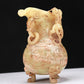 An Elaborate Yellow Jade 'Chi-Dragon' Tripod Ewer With Four 'Chi-Dragon' Cups