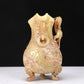 An Elaborate Yellow Jade 'Chi-Dragon' Tripod Ewer With Four 'Chi-Dragon' Cups