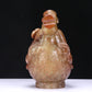 An Excellent White Jade Figure Seated On A Goose