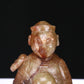 An Excellent White Jade Figure Seated On A Goose