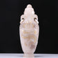 An Elaborate White Jade Gilded 'Dragon& Phoenix' Vase And Cover