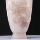 An Elaborate White Jade Gilded 'Dragon& Phoenix' Vase And Cover