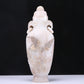 An Elaborate White Jade Gilded 'Dragon& Phoenix' Vase And Cover