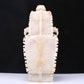 An Elaborate White Jade 'Animal Mask' Vase And Cover