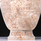 An Elaborate White Jade 'Hunting' Flower-Handled Vase And Cover