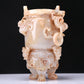 An Elaborate White Jade 'Chi-Dragon' Tripod Censer