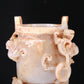 An Elaborate White Jade 'Chi-Dragon' Tripod Censer