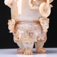 An Elaborate White Jade 'Chi-Dragon' Tripod Censer