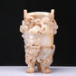 An Elaborate White Jade 'Chi-Dragon' Tripod Censer