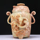 An Elaborate White Jade 'Dragon' Tripod Jar