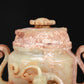 An Elaborate White Jade 'Dragon' Tripod Jar