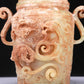 An Elaborate White Jade 'Dragon' Tripod Jar