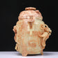 An Elaborate White Jade 'Dragon' Tripod Jar