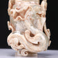 An Elaborate White Jade 'Dragon& Phoenix' Jar