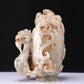 An Elaborate White Jade 'Dragon& Phoenix' Jar