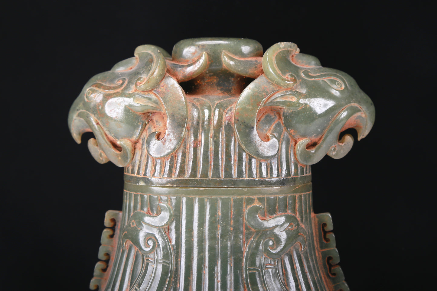 A Fabulous Jasper 'Phoenix' Vase