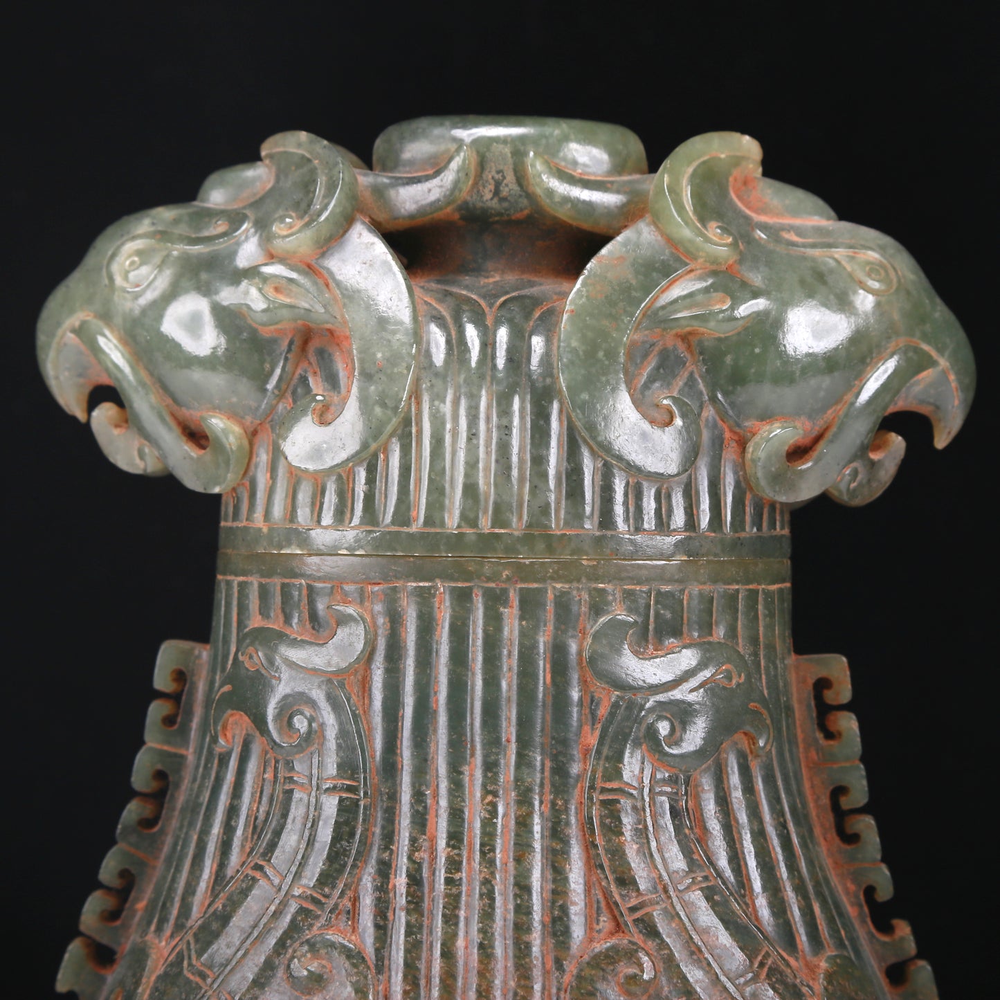 A Fabulous Jasper 'Phoenix' Vase