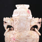 A Fabulous White Jade 'Animal Mask' Vase And Cover