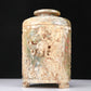 An Archaic Yellow Jade 'Dragon' Tripod Jar And Cover