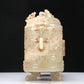 An Archaic Yellow Jade 'Animal Mask' Double-Jar And Cover