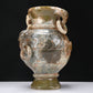 An Archaic Yellow Jade 'Auspicious Beast' Vase