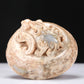 An Archaic White Jade 'Auspicious Beast' Jar And Cover