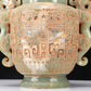 An Archaic Celadon-White Jade 'Animal Mask' Dragon-Handled Vase And Cover