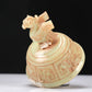 An Archaic Celadon-White Jade 'Animal Mask' Dragon-Handled Vase And Cover