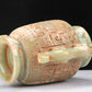 An Archaic Celadon-White Jade 'Animal Mask' Dragon-Handled Vase And Cover