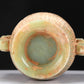 An Archaic Celadon-White Jade 'Animal Mask' Dragon-Handled Vase And Cover