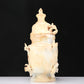 An Archaic White Jade 'Bird' Vase And Cover