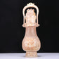 An Archaic White Jade 'Animal Mask' Vase With An Overhead Handle