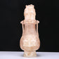 An Archaic White Jade 'Animal Mask' Vase With An Overhead Handle