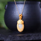 Gilt silver inlaid Hetian jade drop pendant