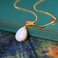 Silver gilt and Hetian jade drop enamel pendant