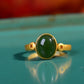 Gilt silver and Hetian jasper ring