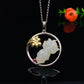 Silver inlaid Hetian jade fish pendant every year